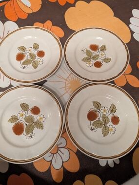 Hearthside Berries And Cream Stoneware Dessert Plates - Set of 4